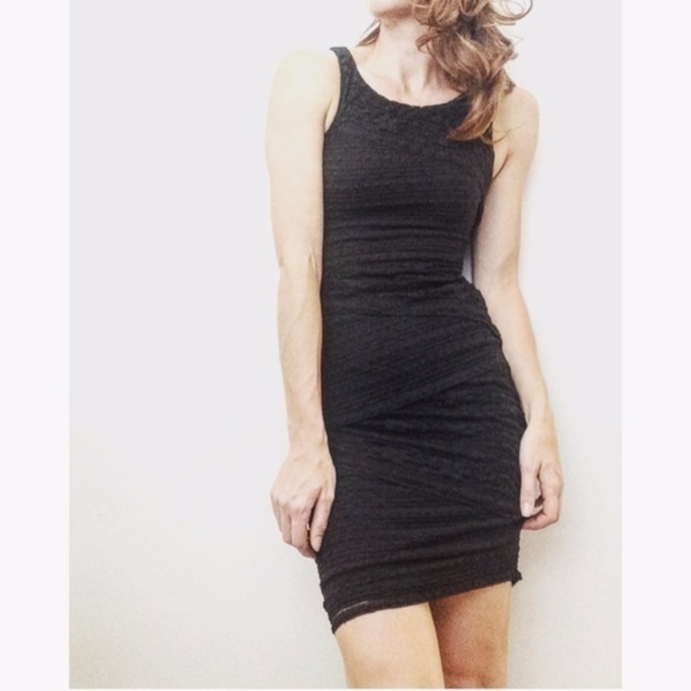 Anthropologie Ines Black Column Dress XS